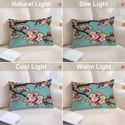 Vista 203 de Batmerry Autumn Pumpkin Templeton Throw Pillow Covers, Green Leaves Paths Forests Decorative Pillow Covers Digital Printing Blended for Couch Sofa