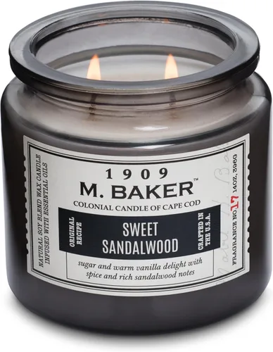 Vista 17 de Colonial Candle Vela perfumada de bambú de geranio, vela de cera de mezcla de soja natural de 2 mechas con aceites esenciales, vela en tarro