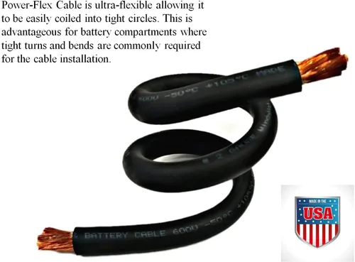 Vista 4 de Cables de batería para carrito de golf de calibre 1/0, compatible con EZGO TXT PDS Medalist de 36 V 36 voltios