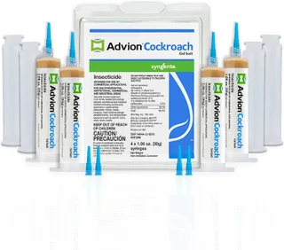 Advion - Cebo de gel para cucarachas, 4 tubos x 1.06 oz, 4 émbolos y 4 puntas, control de plagas de insectos de cucarachas alemanas, uso en