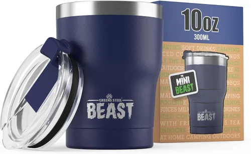 Vista 38 de Beast Vaso de 10 oz de Acero Inoxidable con Aislamiento al Vacío para Café y Hielo de Doble Pared Termo de Viaje (Blanco Ártico)