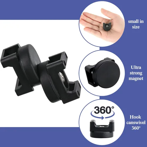 Vista 3 de Yookeer 120 piezas de soporte magnético para cables, multiusos, bases magnéticas de gestión de cables con cremallera resistente, montaje de bridas