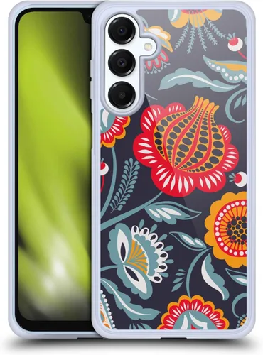 Vista 9 de Head Case Designs Officially Licensed Haroulita Blue Red Ethnic Pattern Gel Case [Military Grade Protection] Compatible with Samsung Galaxy A16 5G