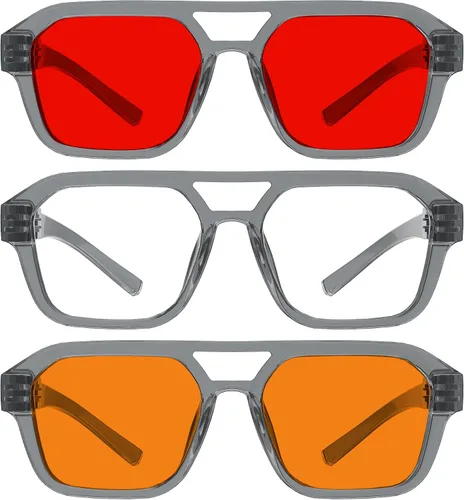 Vista 313 de Eyekepper Gafas de luz azul para hombre y mujer, paquete de 6 lentes Pilot Paquete de 6 color mezclado