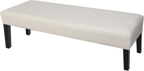 Vista 29 de SearchI Funda para banco de comedor, fundas largas elásticas y lavables para asiento de banco de banco rectangular, para comedor, sala de estar Flor