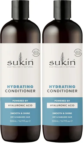 Vista 9 de Sukin Acondicionador hidratante, sin sulfatos, repara el cabello seco y dañado, antiencrespamiento, aroma a coco y lima, 16.91 onzas líquidas