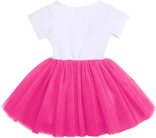 Vista 3 de It's My 1st2nd Birthday Cake Smash - Vestido de fiesta para bebés y niñas, vestido de tutú con lazo de lentejuelas brillantes con diadema