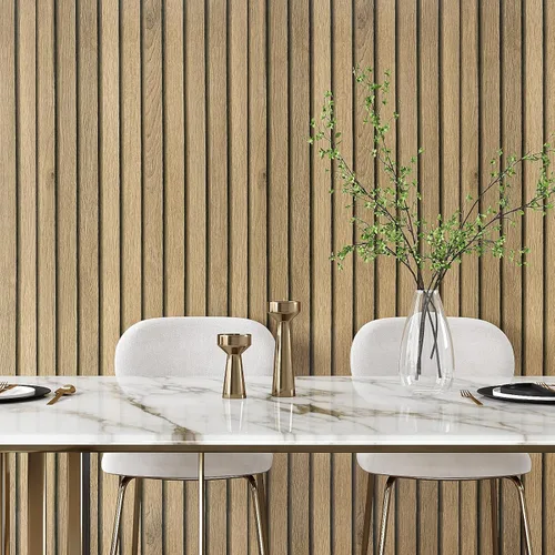 Vista 3 de VEELIKE Papel tapiz adhesivo de madera con listones para despegar y pegar de madera, para paredes, armarios, encimeras, impermeable, autoadhesivo