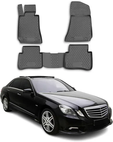 Vista 17 de OMAC Alfombrillas de Carga para Mercedes Clase E W210 Sedán 1996-2002 Goma TPE Negra