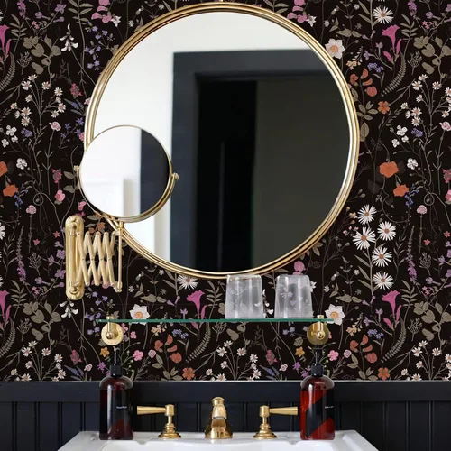Vista 9 de Revestimiento de cajón con diseño floral rosa para despegar y pegar, papel tapiz autoadhesivo de vinilo extraíble, forro decorativo para cajones