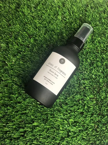 Vista 5 de Rosbas Spray de habitación, aroma a vainilla de frambuesa negra, botella de vidrio negro, 4 onzas, bolsa de algodón con cordón, ambientador