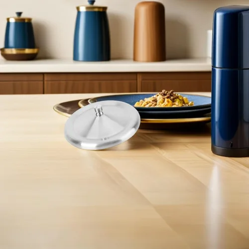 Vista 5 de Cabilock Tapa de taza de acero inoxidable de 4.8 pulgadas, resistente a fugas, para café, té, tapa portátil de retención de calor, para uso en casa