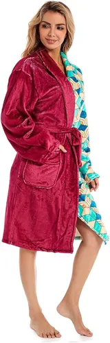 Vista 4 de Demon Slayer Kimono Albornoz Albornoz Franela Invierno Cuello Salón Chal Pijamas Ropa de Dormir para Hombres Mujeres