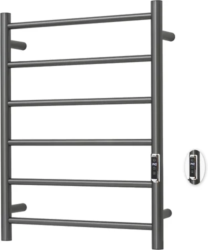 Vista 11 de Toalleros térmicos para baño, calentadores eléctricos de toallas para montar en la pared con temporizador y control de temperatura, calentador