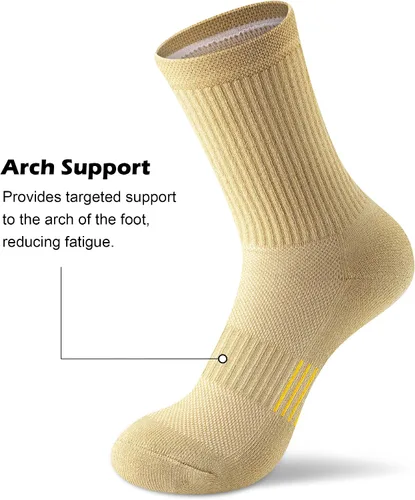 Vista 2 de Gonii Crew Socks Women Hiking Running Athletic Cushioned Compression Socks 5-6 Pairs