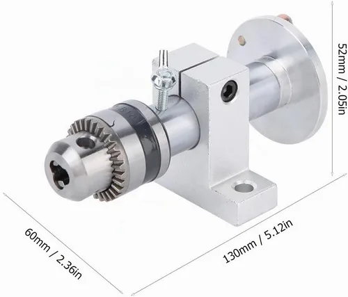 Vista 5 de Centro giratorio vivo de carpintería de bricolaje con llave para mini máquina de torno