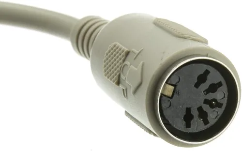 Vista 3 de CableWholesale at to PS/2 Adaptador de teclado, Din5 (at) Hembra a MiniDin6 (PS/2) Macho, 6 pulgadas