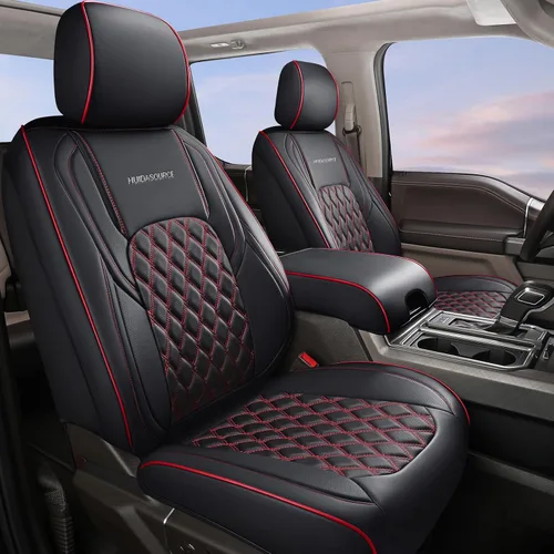 Vista 10 de Huidasource - Funda personalizada para asientos de automóvil, de cuero, impermeable, protector de cojines de asiento delanteros y traseros