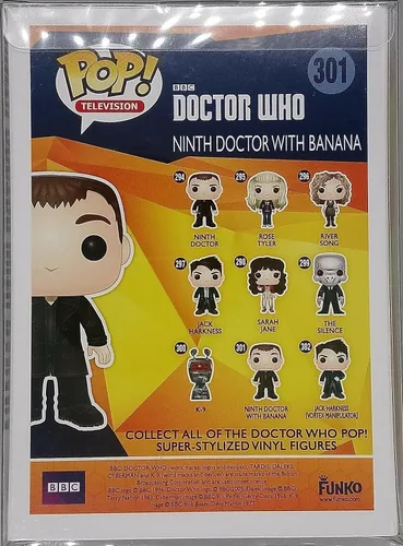 Vista 2 de Funko Pop Doctor Who Television Noveno 9º Doctor con tema caliente de plátano exclusivo