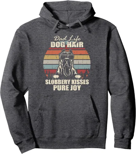 Vista 5 de Presa Canario Dad Life Dog Hair Slobbery Kisses Father's Day Pullover Hoodie Negro