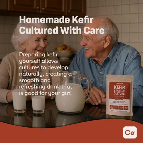 Vista 8 de Coolinario L Reuteri Kefir Starter (paquete de 10, bolsitas de 0.05 onzas) Cultivos vivos Kit de inicio de kéfir casero con Lactobacillus Reuteri