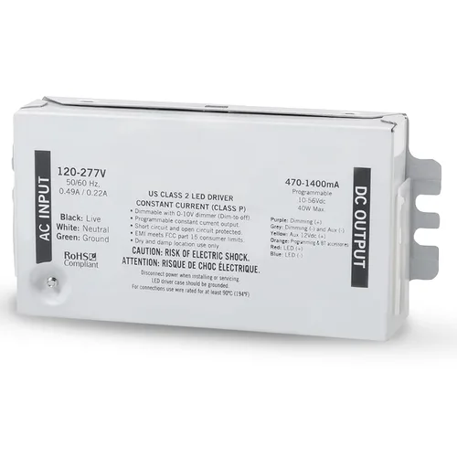 Vista 8 de OhLectric Controlador LED compacto programable de corriente constante de 25 vatios - 120-277 voltios - regulable con atenuador de 0-10 V