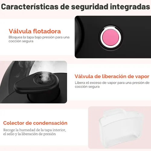 Vista 6 de [Usado] DUMOS Olla a presión eléctrica 16 en 1, olla multicocción programable de 6 cuartos de galón con 12 ajustes preestablecidos de un solo toque