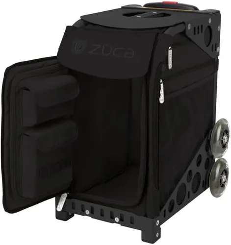 Vista 2 de ZUCA Sport Stealth - Bolsa de inserción deportiva y marco negro con ruedas intermitentes