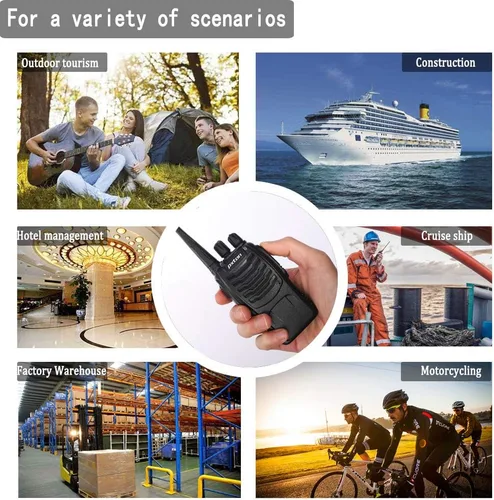 Vista 7 de pxton Walkie Talkies para adultos, radios bidireccionales de largo alcance con auriculares, radio de mano de 16 canales de 2 vías recargable
