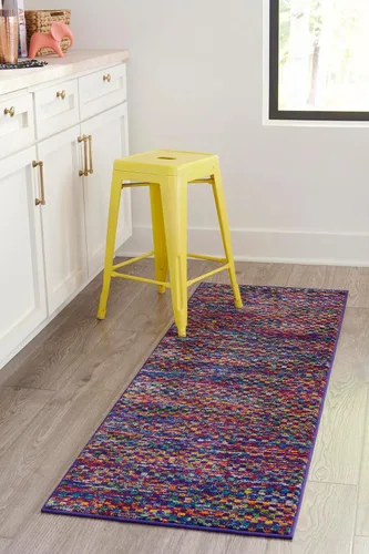 Vista 8 de Unique Loom Calypso Collection - Alfombra rectangular de 2 x 3 pies, color azul y multicolor