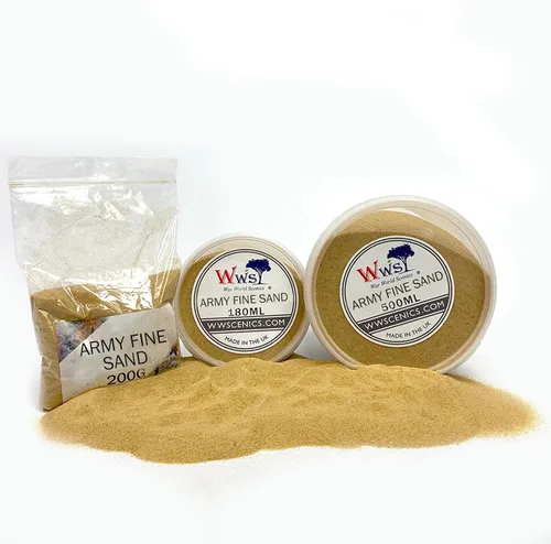 Vista 5 de WWS War World Scenics WWScenics Army Fine Model Sand Bañera de 6.1 fl oz Wargame Scenery y material de base