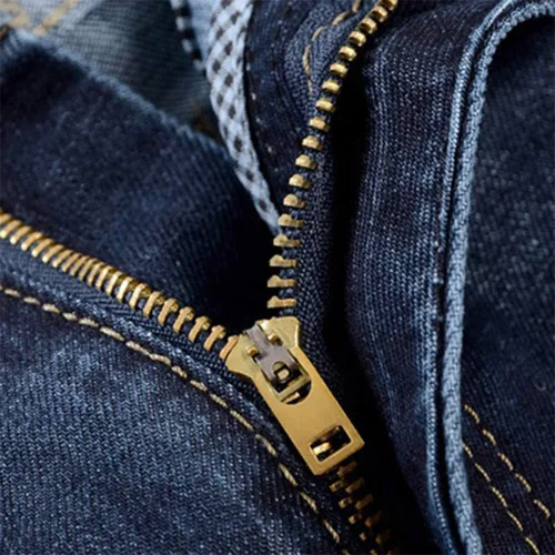 Vista 5 de Forthery - Pantalones de mezclilla elásticos de ajuste clásico azul para hombres, pantalones de mezclilla para adolescentes, niños y adolescentes