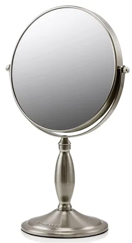 Vista 15 de OVENTE Espejo de maquillaje de mesa de 7 pulgadas, aumento de 1X y 5X, lupa redonda giratoria de doble cara, ideal para aparadores, tocador, oficina