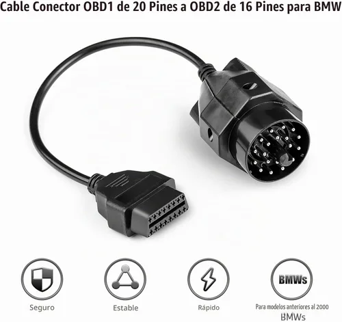 Vista 4 de Creator 20PIN a 16PIN OBD2 Cable adaptador para BMW E31 E32 E34 E36