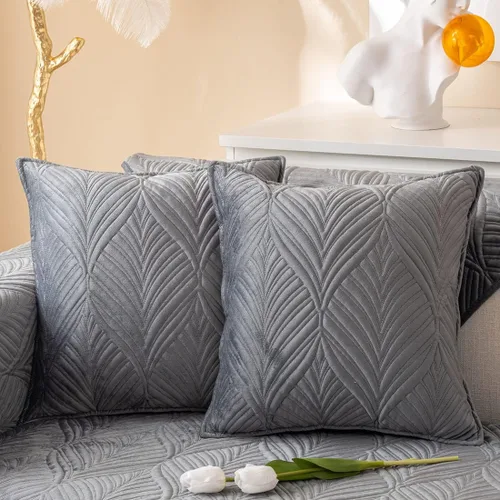 Vista 17 de vctops Fundas acolchadas de terciopelo súper suave para sofá y sillón, funda antideslizante para sofá seccional con patrón de hojas, forro de sofá