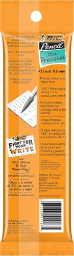 Vista 2 de BIC Portaminas Xtra Precision, negro, paquete de 5