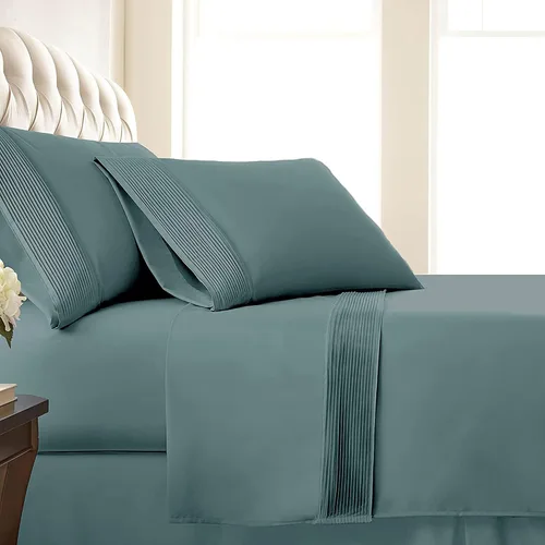 Vista 20 de Southshore Fine Linens®, juego de ropa de cama con bolsillo profundo, Microfibra, Negro, gemelo