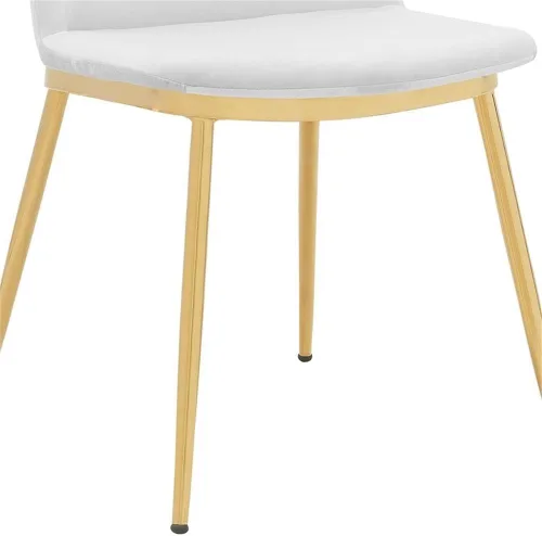 Vista 9 de Messina - Juego de 2 sillas modernas de terciopelo y metal dorado con patas de comedor
