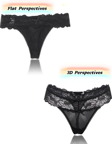 Vista 87 de ohyeah Tangas sexy de encaje tangas bragas de tiro bajo ropa interior para mujer de algodón entrepierna braga tangas bragas 4-18