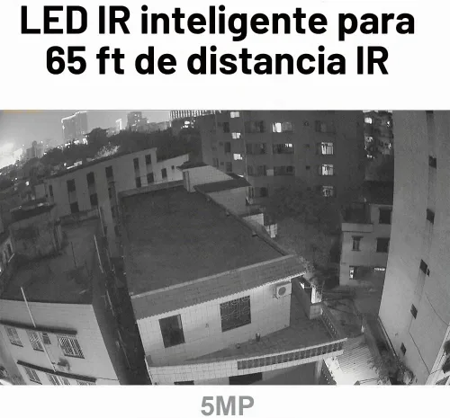 Vista 3 de Cámara analógica de seguridad CCTV Bullet TVI de 5 MP, lente de 2.8mm, ángulo de visión amplio de 100° al aire libre