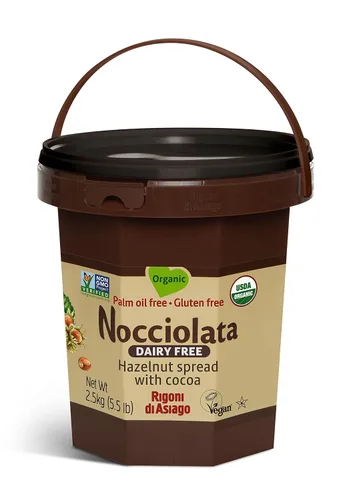 Vista 7 de Nocciolata Crema de avellanas orgánica clásica, 8.82 onzas