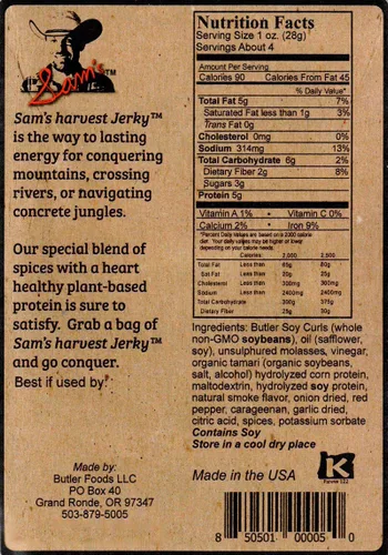 Vista 2 de Sam's Harvest Jerky - Receta original, bolsa de 4 onzas (paquete de 4)