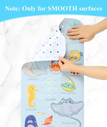 Vista 3 de Secopad Alfombra de Baño para Bañera Antideslizante, Lavable a Máquina, Alfombra Antideslizante de Dibujos Animados para Bañera de Bebé y Ducha