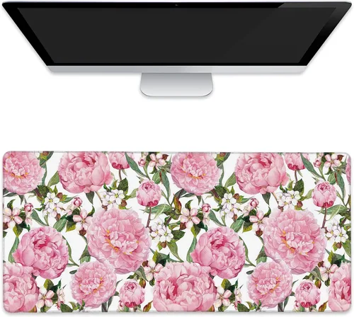 Vista 8 de Alfombrilla de mouse extendida para juegos con gatos coloridos con bordes cosidos, base de goma antideslizante, alfombrilla de mouse para teclado