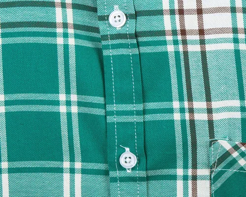 Vista 4 de Men's Button Down Plaid Short Sleeve Work Casual Western Shirt