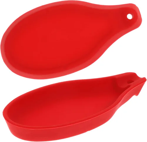Vista 12 de Cabilock 2 soportes de silicona para cucharas y almohadillas de almacenamiento de utensilios de cocina para estufa, sin diseño, ideal para cuchara