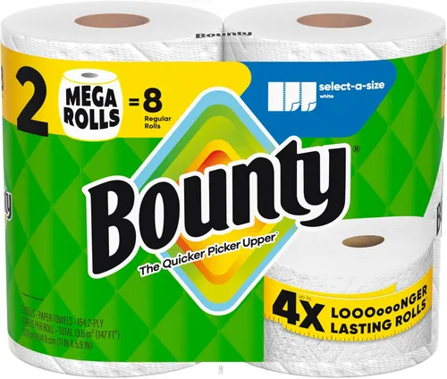 Vista 16 de Bounty Select-A-Size - Toallas de papel, impresiones, 2 rollos triples = 6 rollos regulares Prints