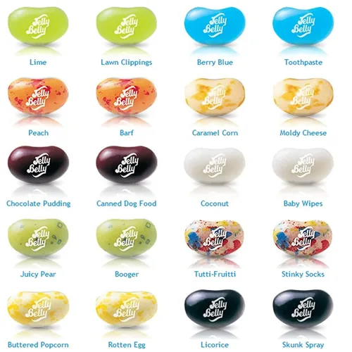 Vista 6 de Needzo Jelly Bean BeanBoozled Game 6ª edición, kit de desafío con spinner y frijoles surtidos, caramelos masticables con sabor extraño, paquete de 2