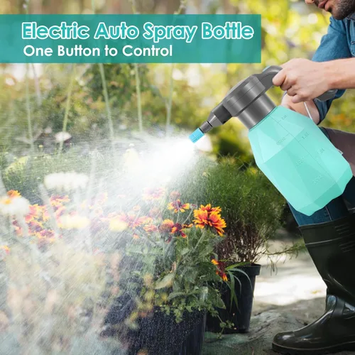 Vista 2 de SideKing Botella pulverizadora eléctrica de 0.5 galones para plantas de interior/exterior, regadera automática de 2 litros, rociador de batería 0.5
