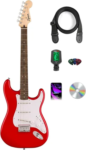 Vista 16 de Fender Squier Sonic Stratocaster HT H - Paquete Negro con Afinador, Correa, Púas y DVD de Guitarra Austin Bazaar Negro HT H